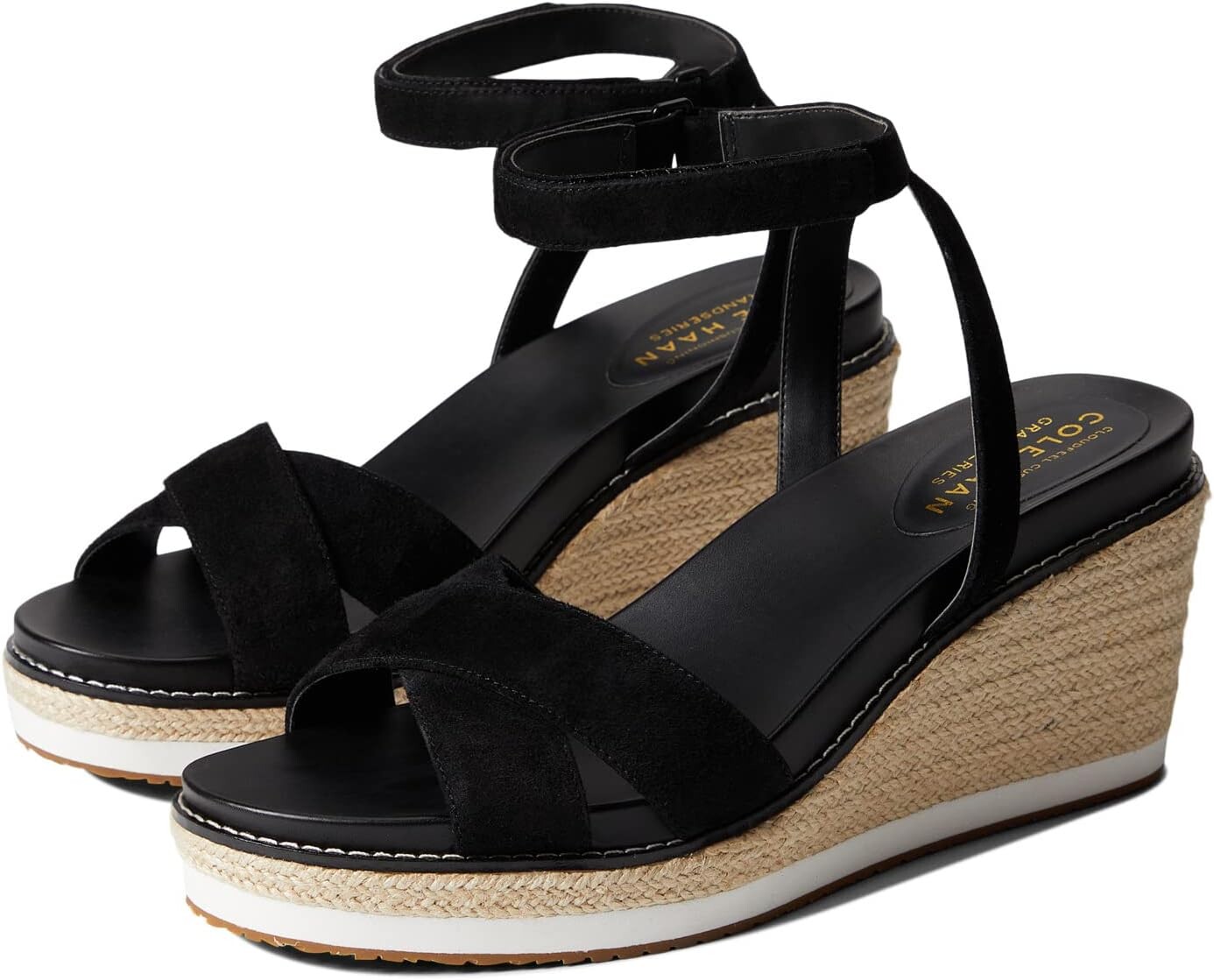

Босоножки Cloudfeel Espadrille Wedge Sandal 75 mm Cole Haan, черный