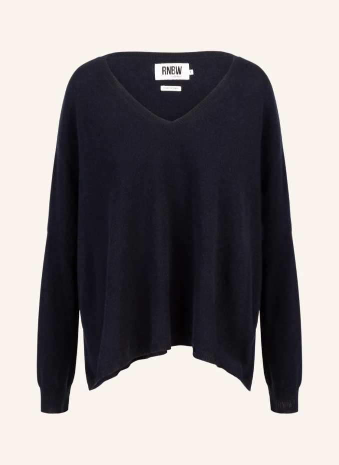 

Вязаный свитер с v-образным вырезом Rainbow Cashmere, синий