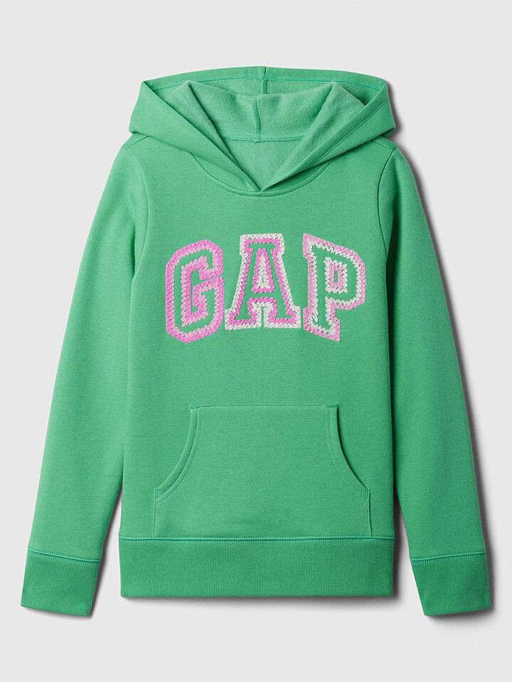 

Пуловер с капюшоном GAP, зеленый