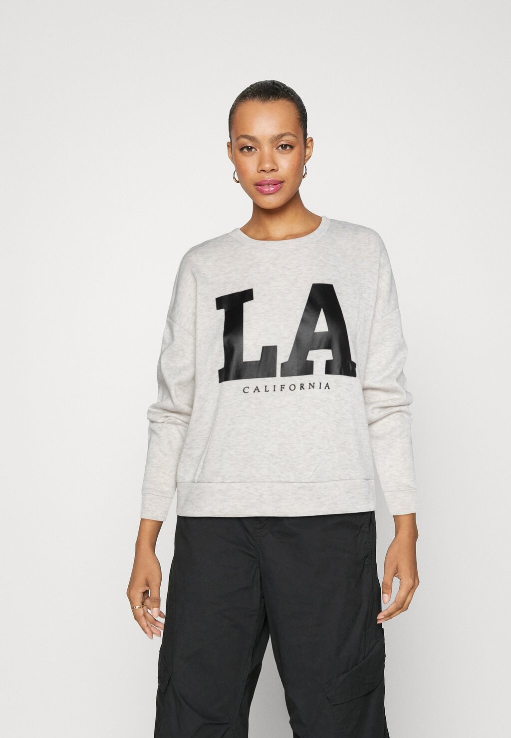 

Толстовка ONLY ONLDIANA O NECK, цвет light grey melange