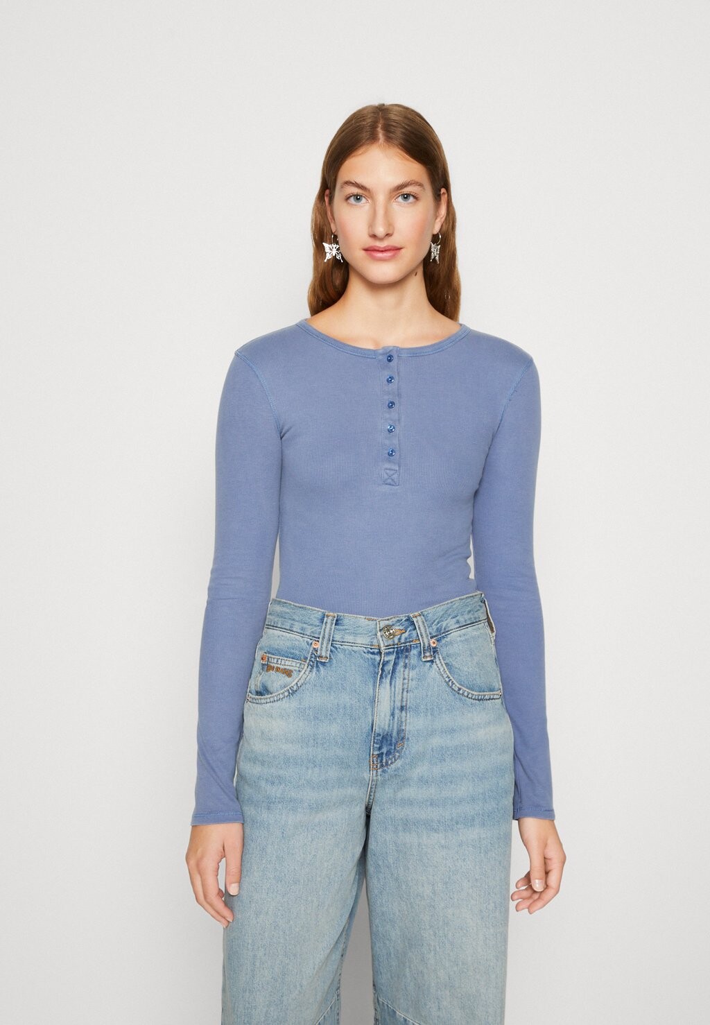 

Топ с длинными рукавами BDG Urban Outfitters, синий
