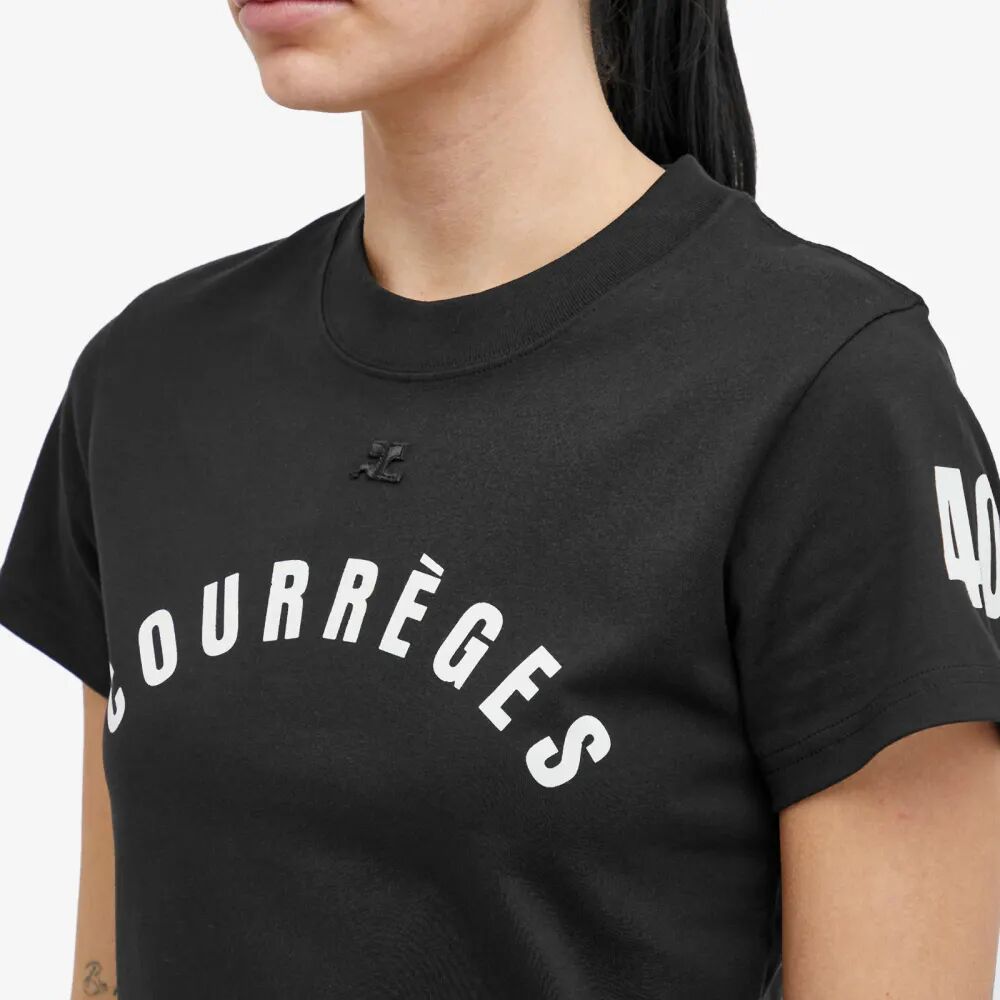 Courrèges Прямая футболка с принтом Ac, черный футболка с принтом jacquard ac