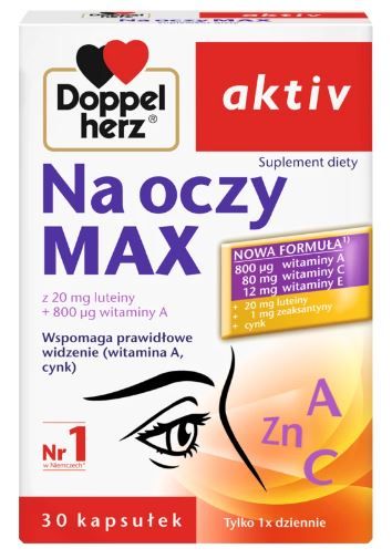 цена Doppelherz Aktiv Na Oczy Max подготовка глаз, 30 шт.