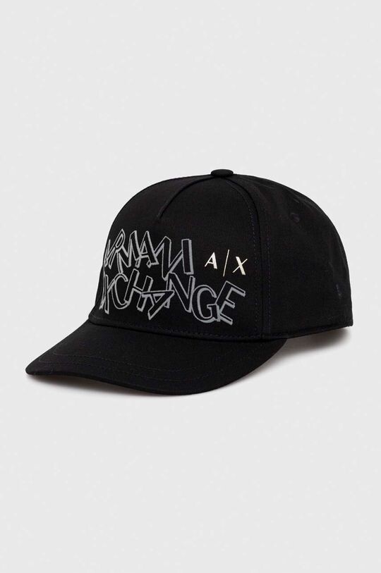 

Хлопковая бейсболка Armani Exchange, черный