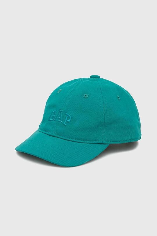 

Детская хлопковая шапка с козырьком Gap, зеленый