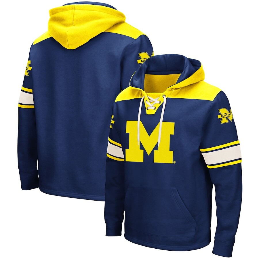 

Пуловер с капюшоном Colosseum Michigan Wolverines, нави