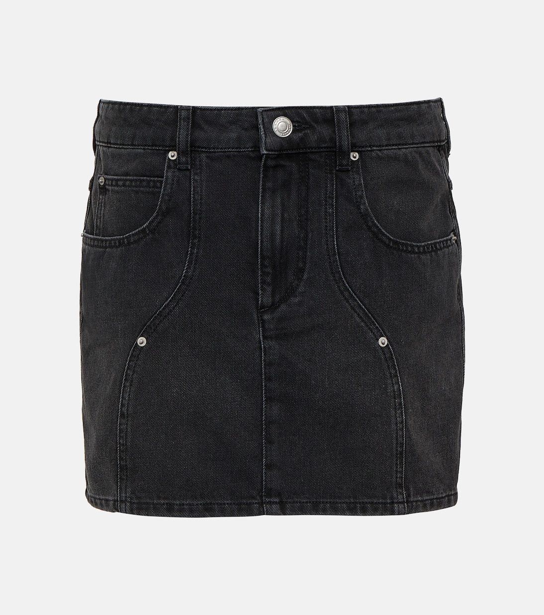 Джинсовая мини-юбка vesna Marant Etoile, черный джинсовая мини юбка vesna marant etoile синий