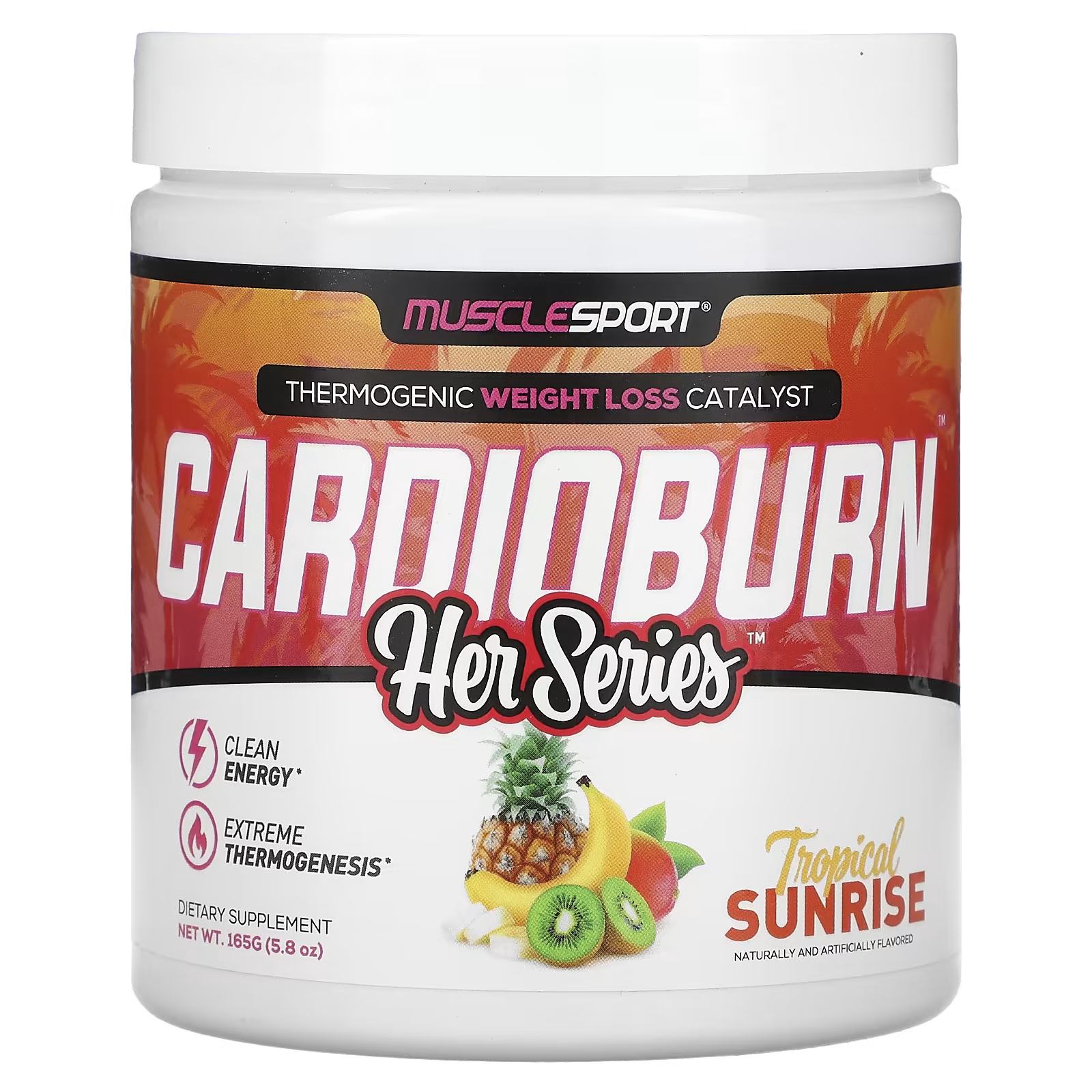 Пищевая добавка MuscleSport Her Series Cardioburn Tropical Sunrise, 165 г цена и фото