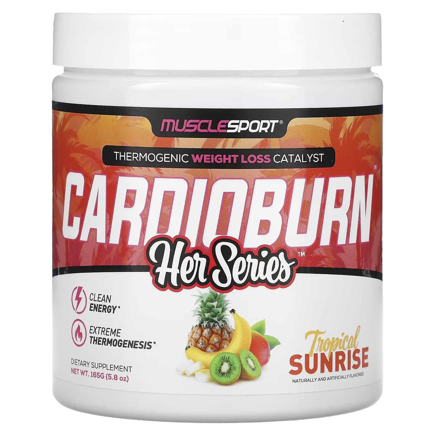 Пищевая добавка MuscleSport Her Series Cardioburn Tropical Sunrise, 165 г