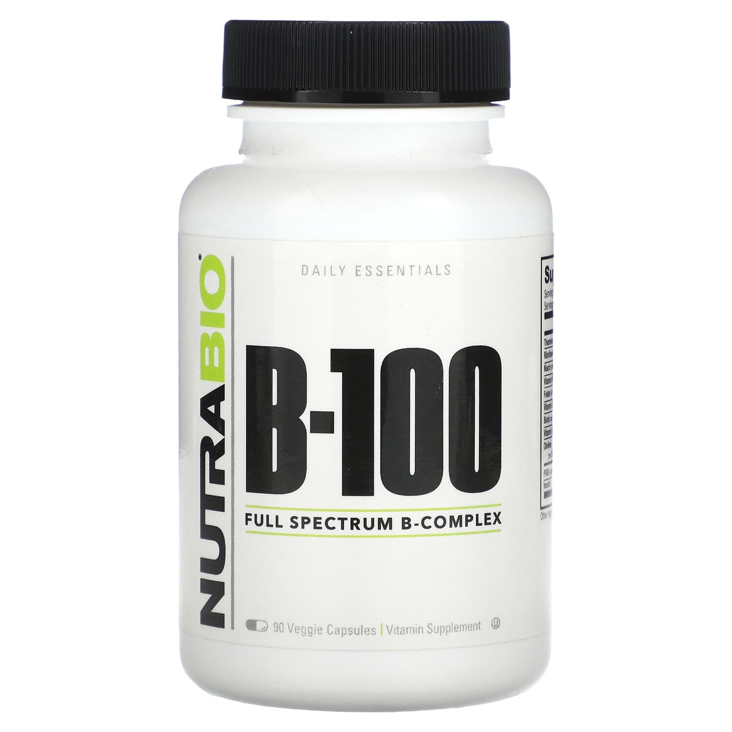 

B-100`` 90 растительных капсул, NutraBio