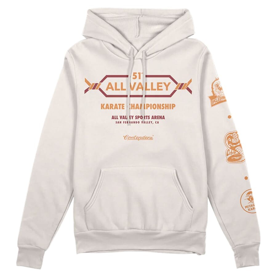 

Пуловер с капюшоном Contenders Clothing Cobra Kai, кремовый, Бежевый
