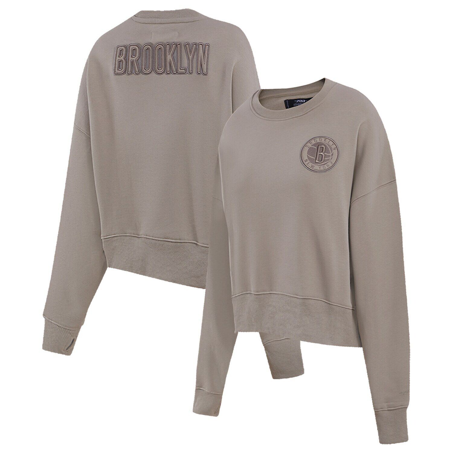 

Женский флисовый пуловер Pro Standard Tan Brooklyn Nets, толстовка