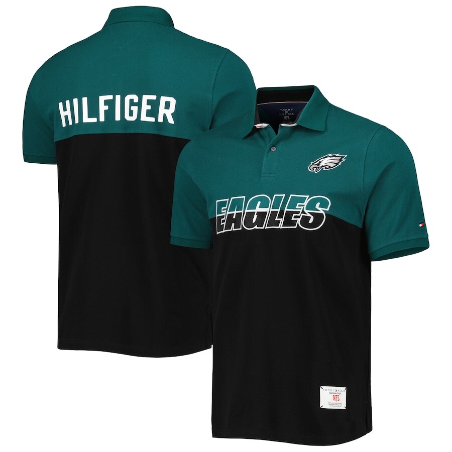 

Поло с коротким рукавом Tommy Hilfiger Philadelphia Eagles, черный
