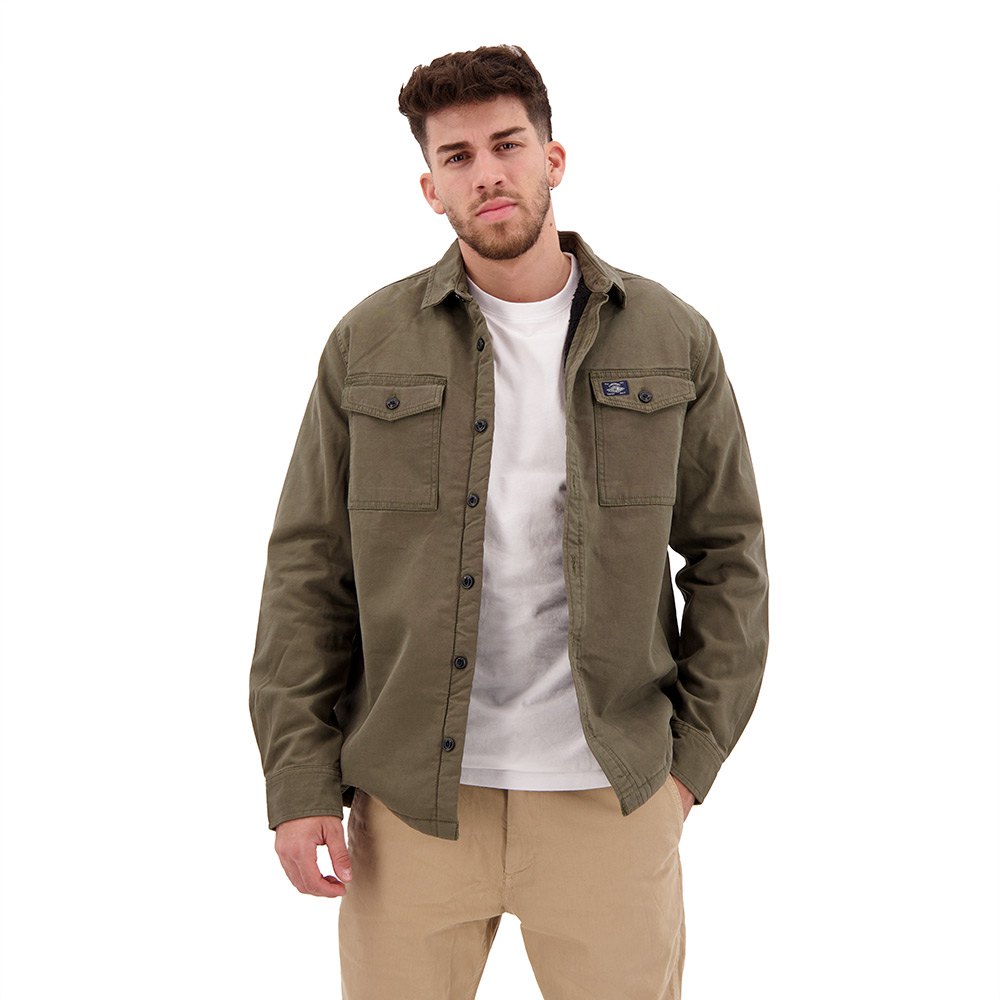 

Рубашка Superdry Vintage Borg Lined Miller, зеленый