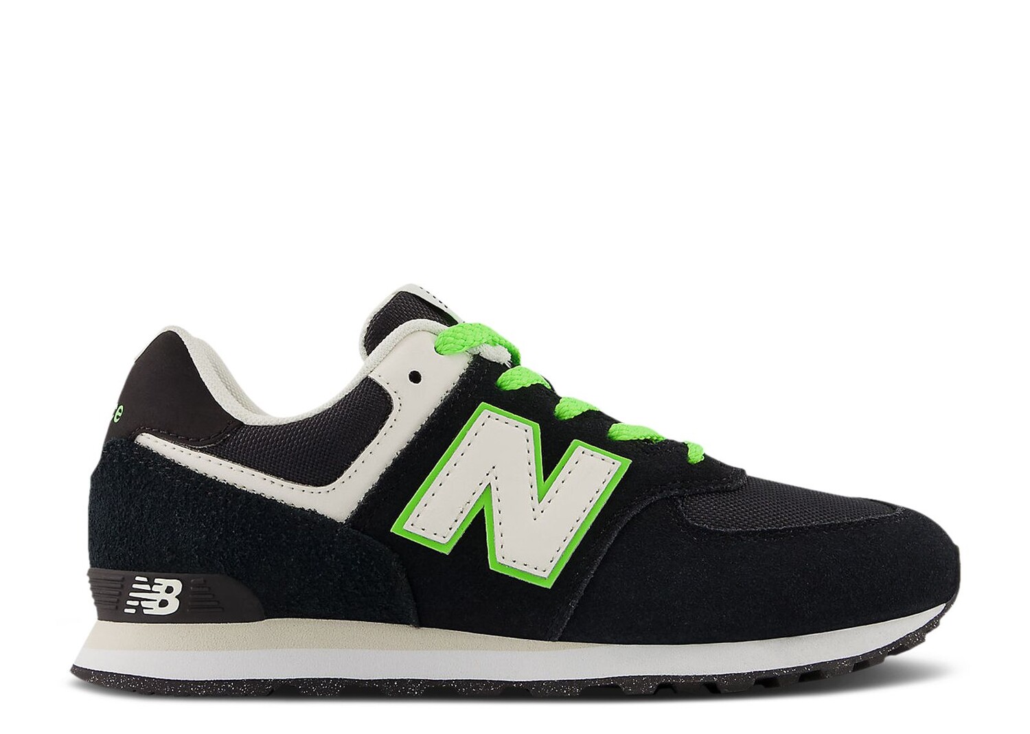 

Кроссовки New Balance 574 Big Kid 'Black Coloro Green', черный