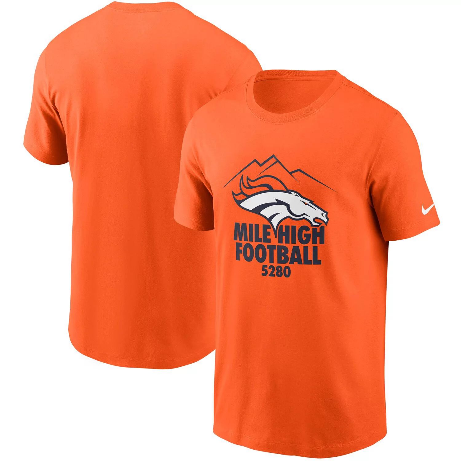Мужская оранжевая футболка Denver Broncos Hometown Collection 5280 Nike