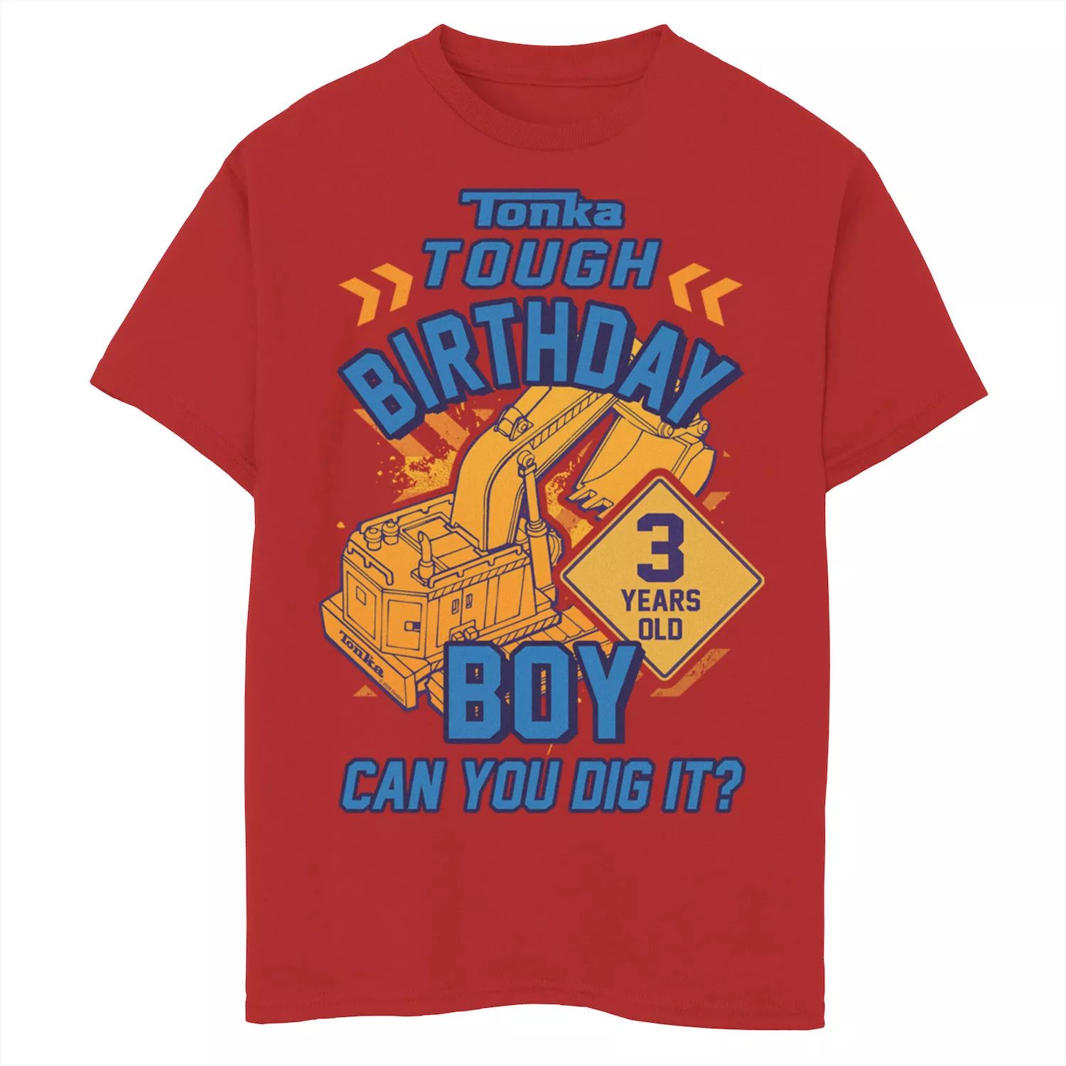 Футболка Tonka Tough для именинника 3 лет для мальчиков 8–20 лет с графическим рисунком Tonka