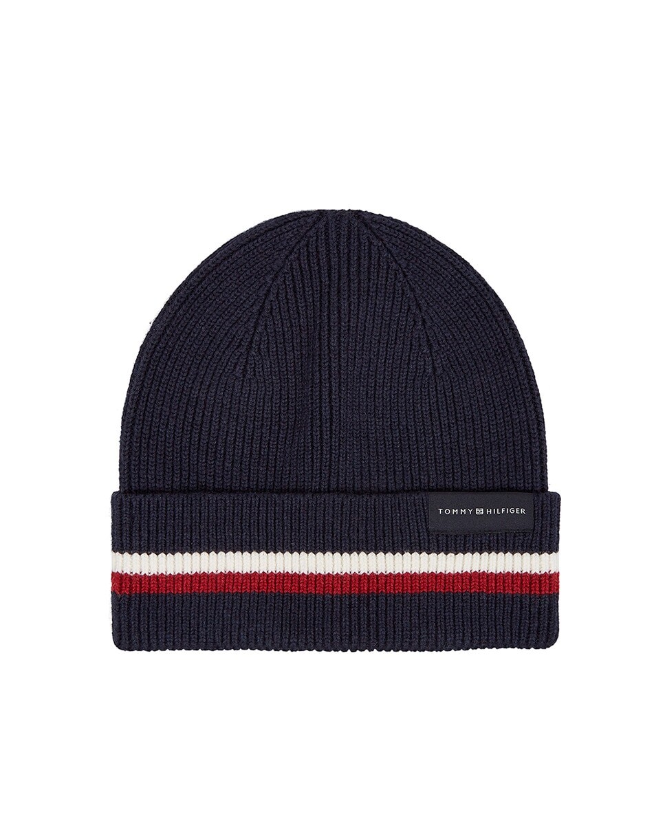 

Мужская шапка из шерсти и хлопка Tommy Hilfiger, темно-синий