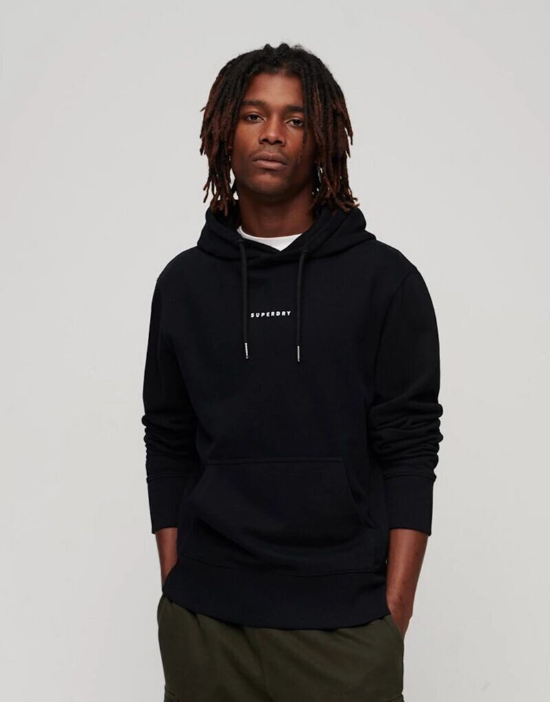 

Черная худи с логотипом Superdry Code Surplus