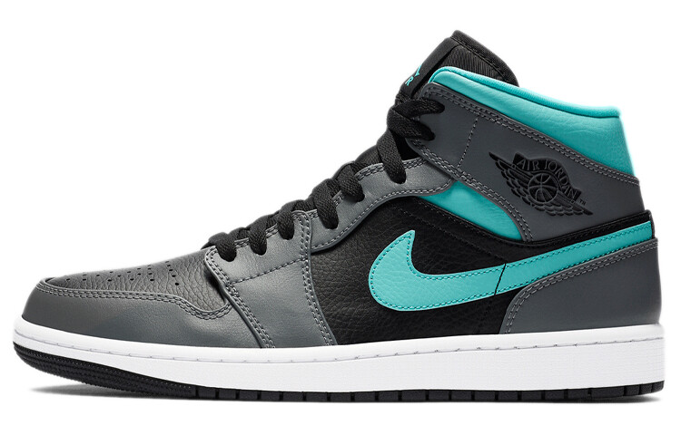 

Air Jordan 1 Mid Мужские винтажные баскетбольные кроссовки черный/светло-голубой/темно-дымчато-серый