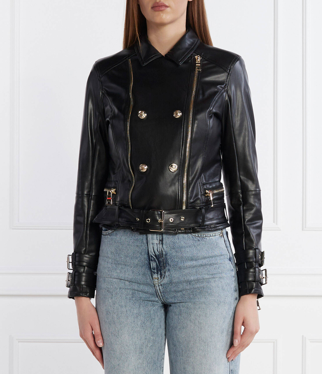 

Куртка GUESS di pelle Regular Fit, черный