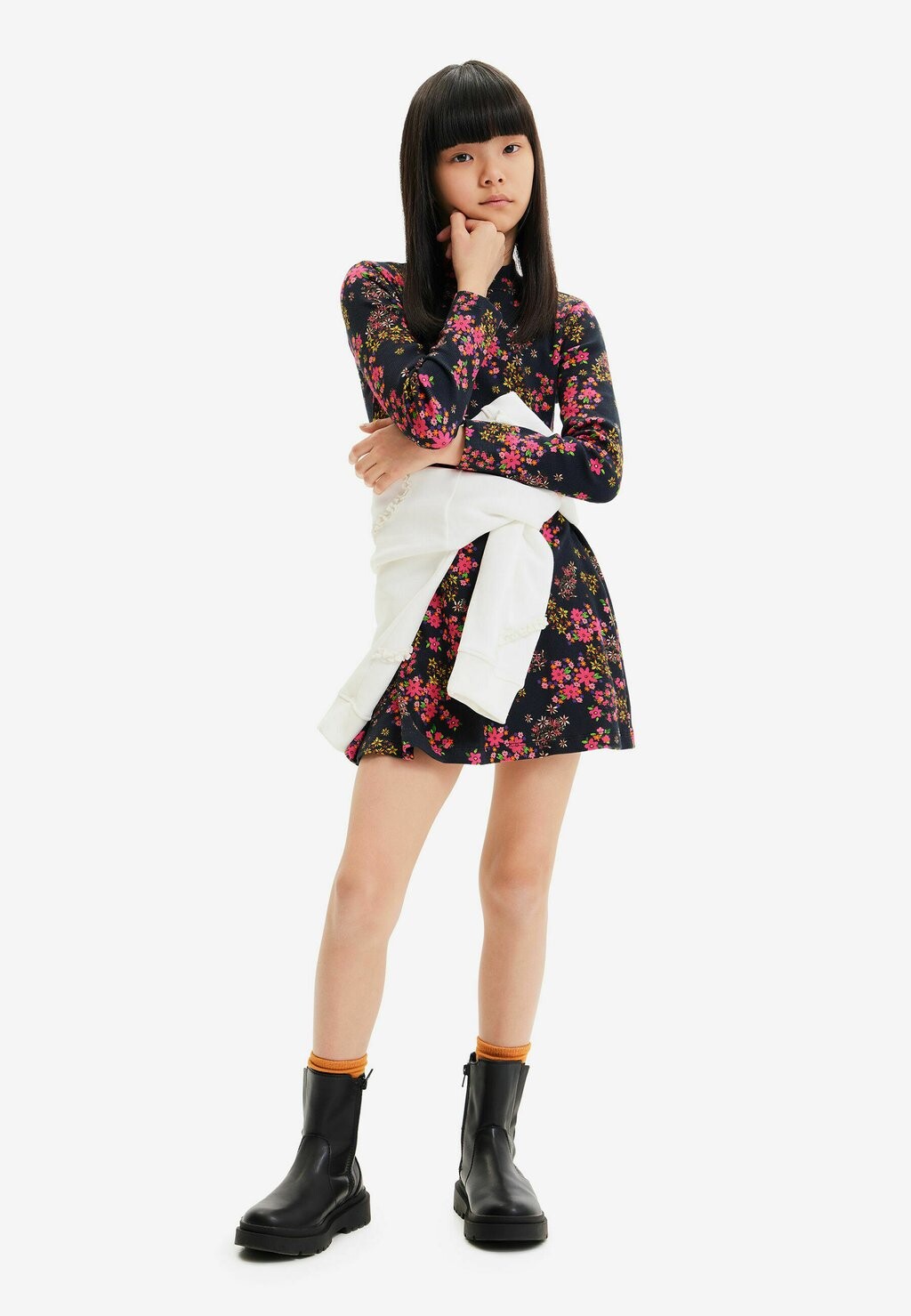 

Трикотажное платье Floral Desigual, черный