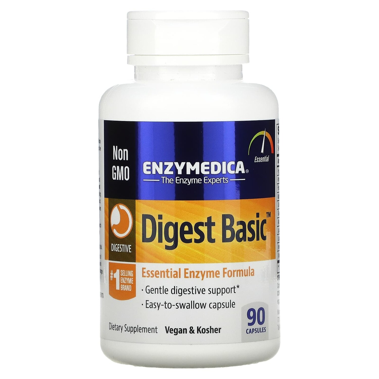 

Digest Basic, добавка с основными ферментами, 90 капсул, Enzymedica