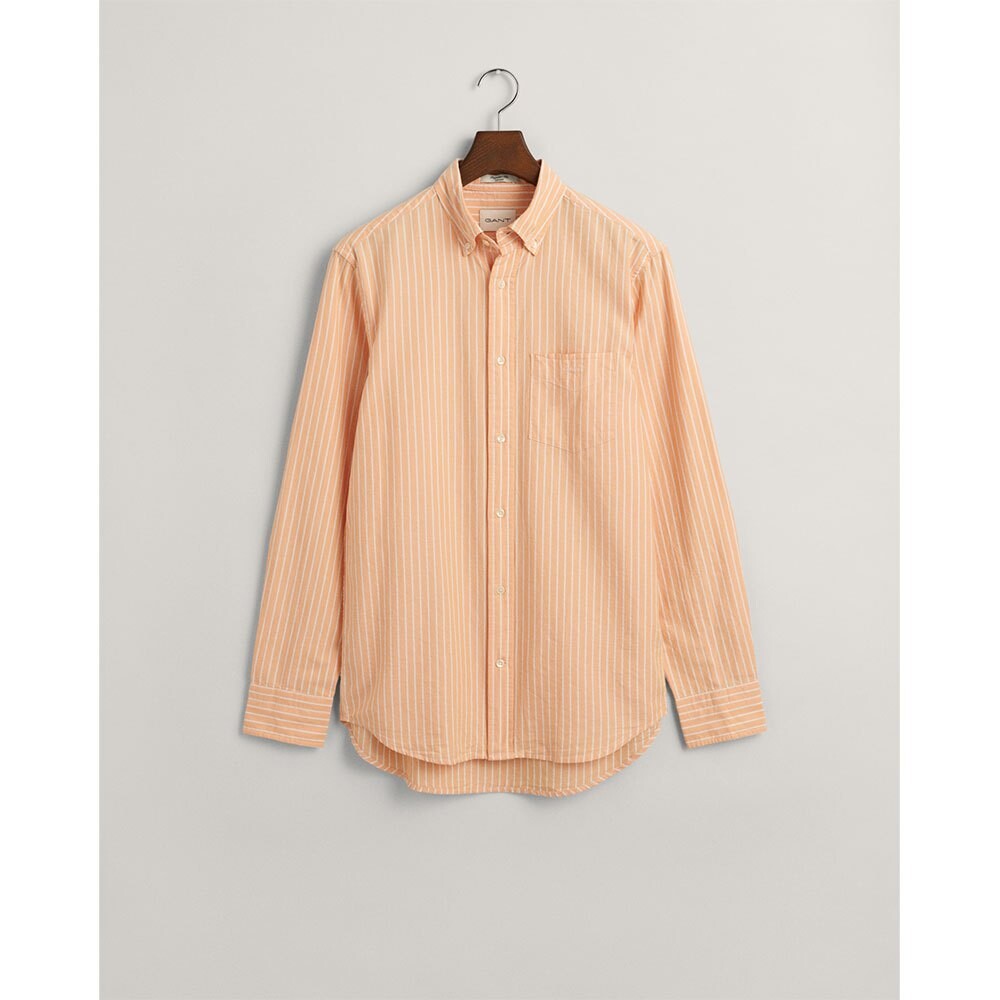 

Рубашка с длинным рукавом Gant Regular Fit Striped Archive Oxford, бежевый