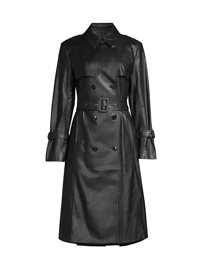 

Тренч Charlotte из веганской кожи Ungaro, черный