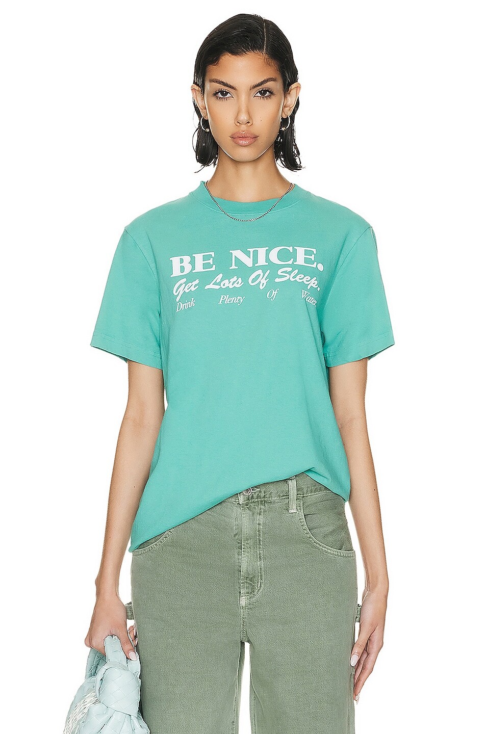 

Футболка Sporty & Rich Be Nice, цвет Faded Teal & White
