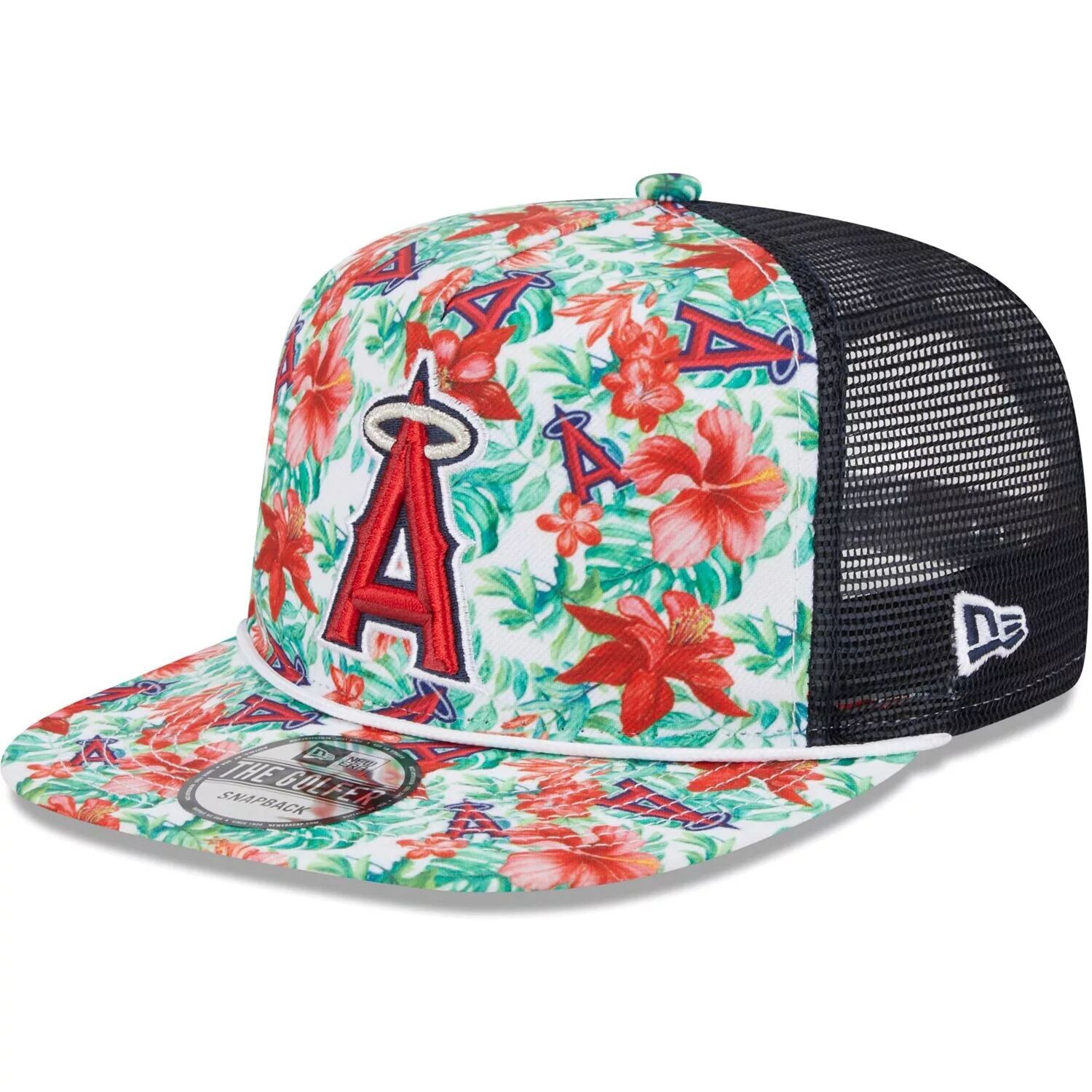 

Мужская кепка New Era Los Angeles Angels Tropic с цветочным принтом для гольфиста Snapback