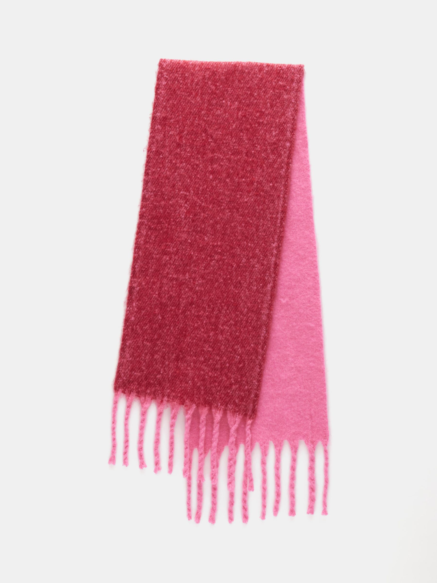 Двухцветный шарф Asher HUSH, красный/розовый шарф timberland с бахромой красный