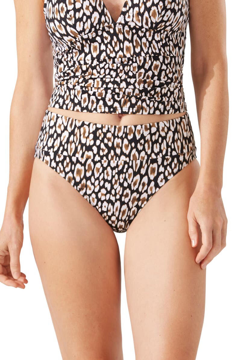 

Плавки бикини с высокой талией Safari Cat TOMMY BAHAMA, черный