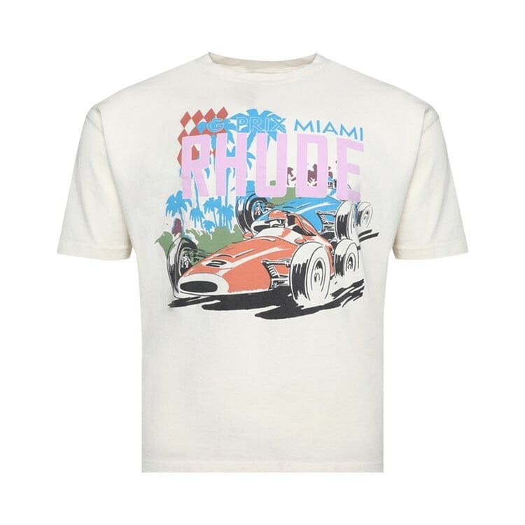 

Футболка Rhude Miami GP 'Vintage White', белый