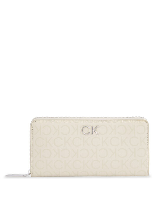 

Большой женский кошелек Calvin Klein, бежевый
