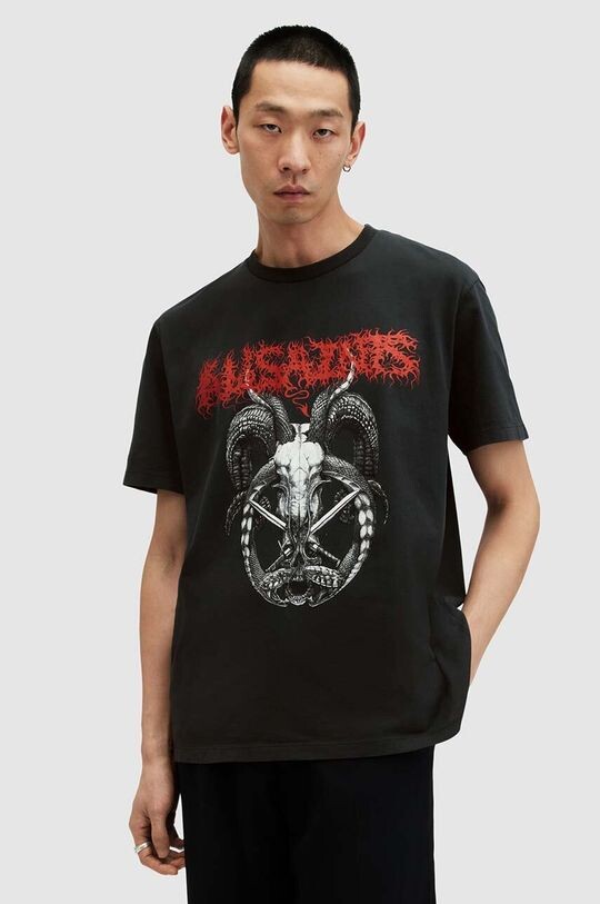 

Хлопковая футболка ARCHON AllSaints, черный