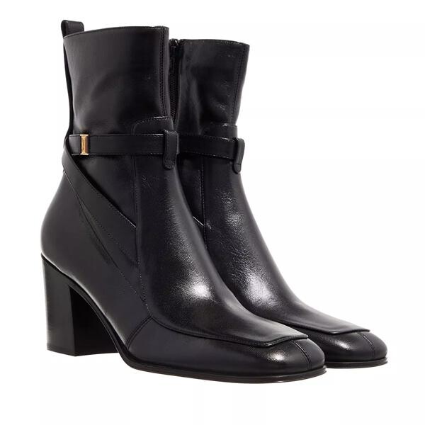 

Сапоги fran booties in smooth leather Saint Laurent, черный