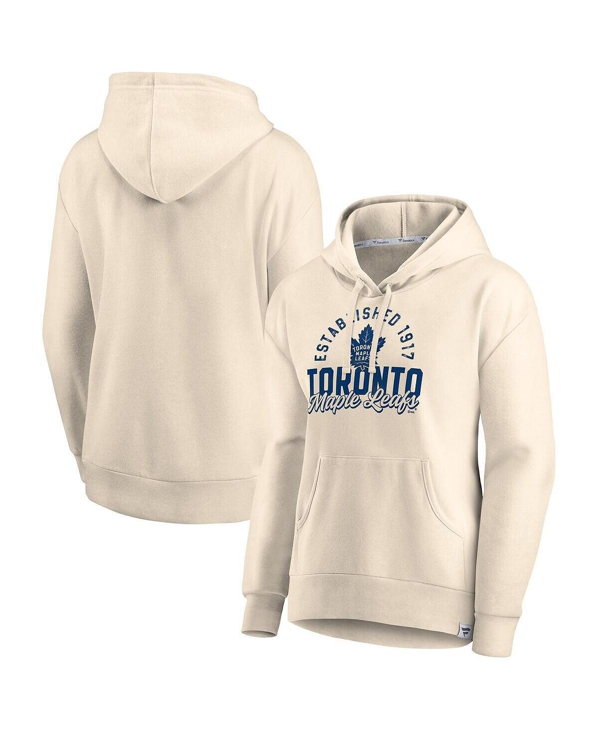 

Женская кремовая толстовка с капюшоном и пуловером Toronto Maple Leafs Carry the Puck Fanatics