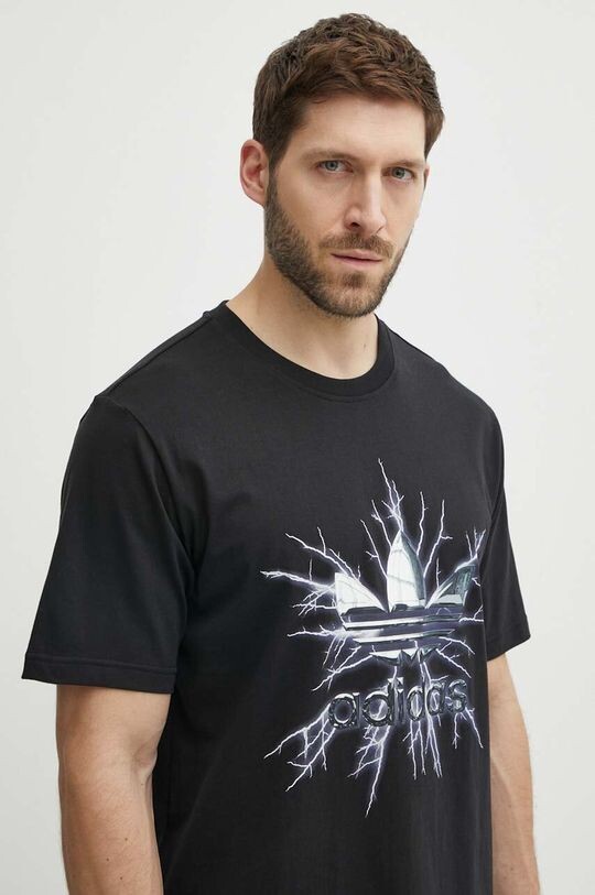 

Хлопковая футболка adidas Originals, черный