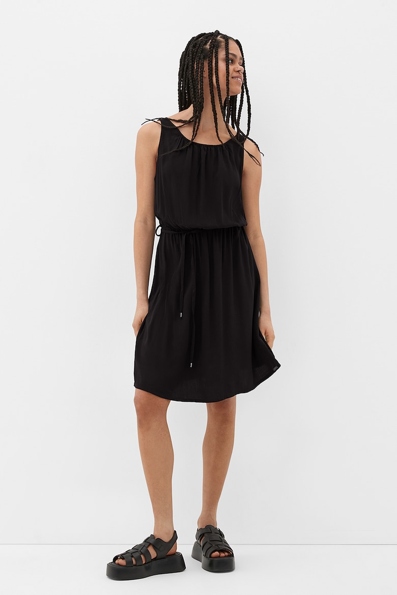 Платье с овальным вырезом и галстуком Q/S By S Oliver, черный платье q s by s oliver размер 44 черный