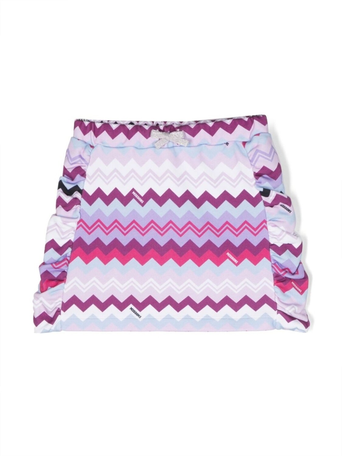 

Missoni Kids мини-юбка с узором зигзаг, белый