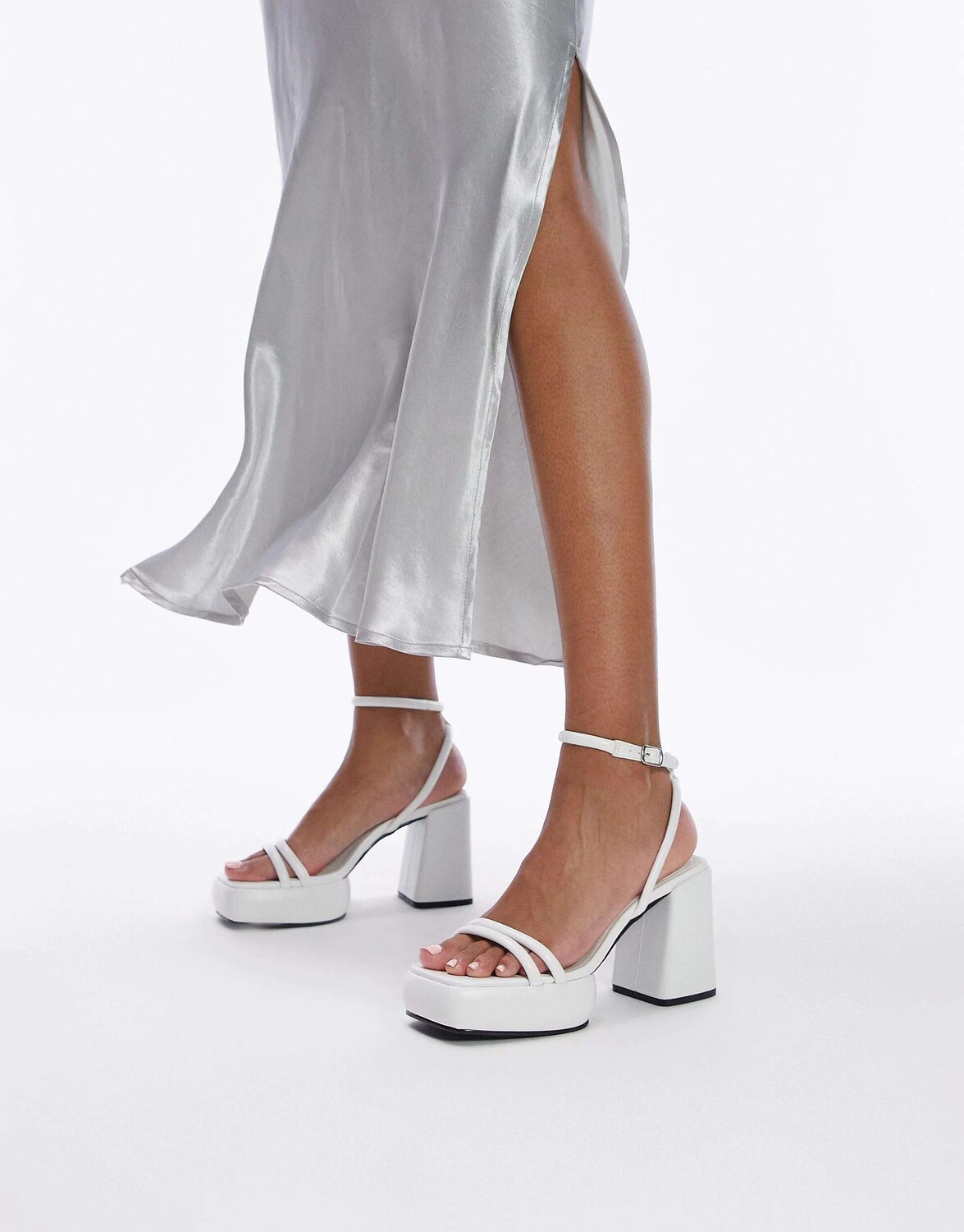 

Белая двухсекционная платформа Topshop Romeo, Белый