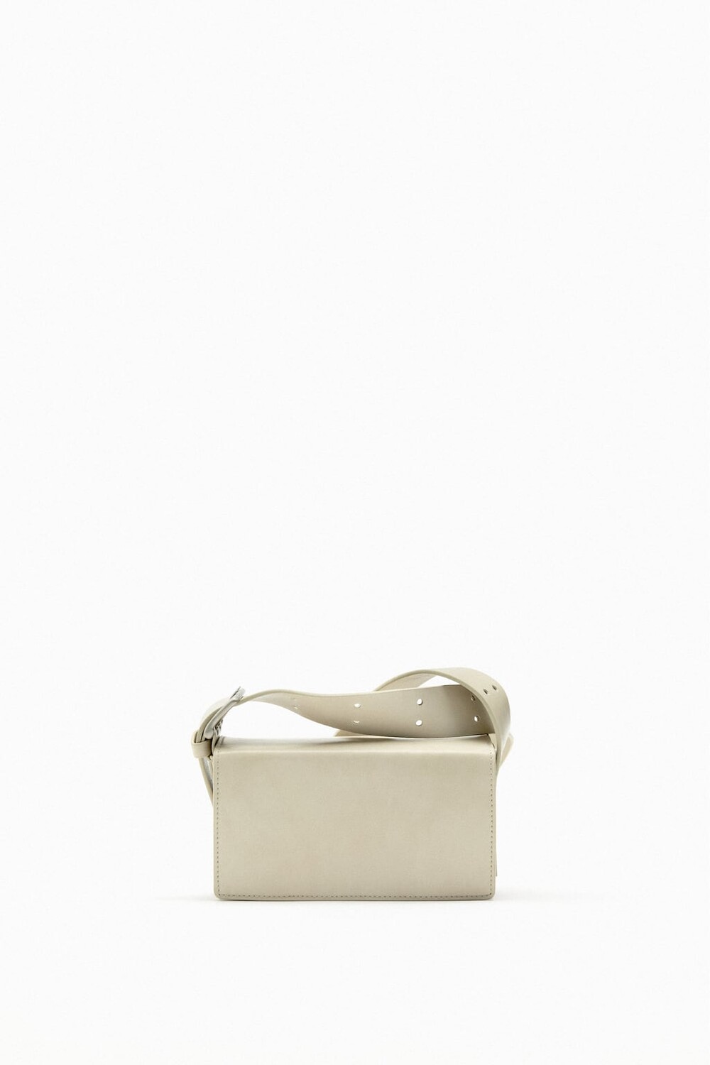 

Кожаная сумка через плечо ZARA, экру