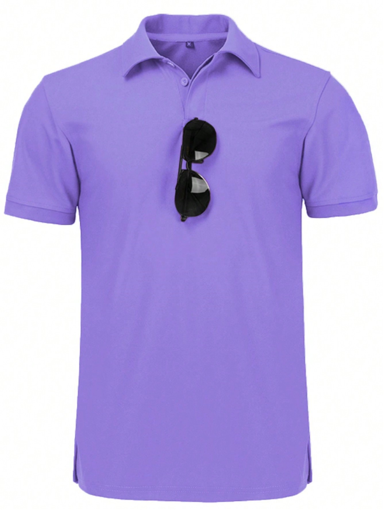 Мужская рубашка поло с коротким рукавом для отдыха, фиолетовый рубашка мужская by f r c рубашка мужская однотонная