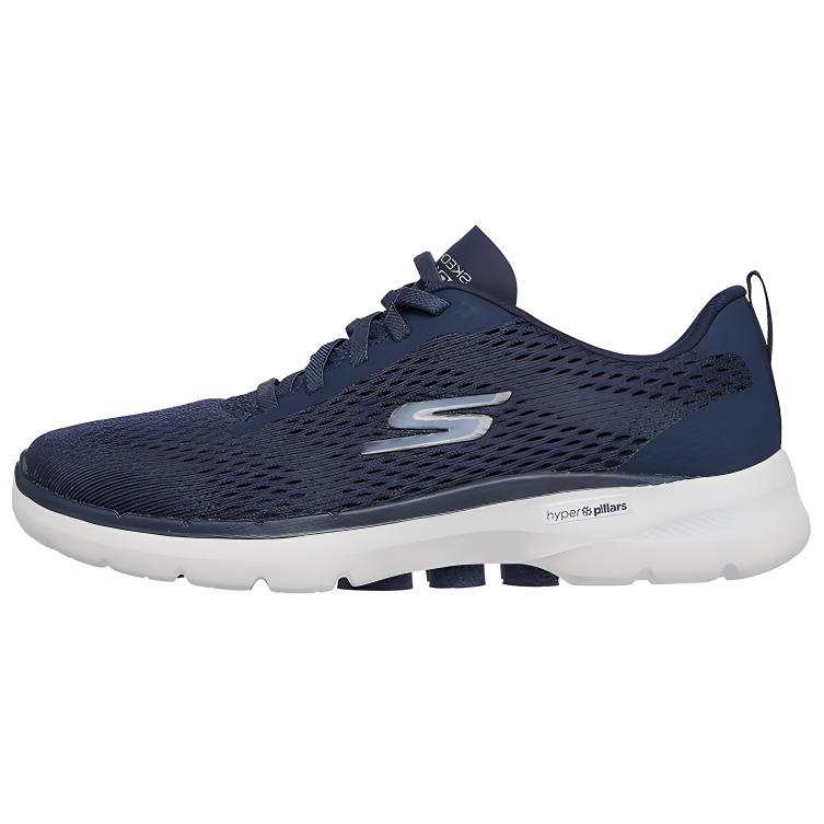 

Кроссовки Go Walk 6 Lifestyle женские с низким верхом синего цвета Skechers