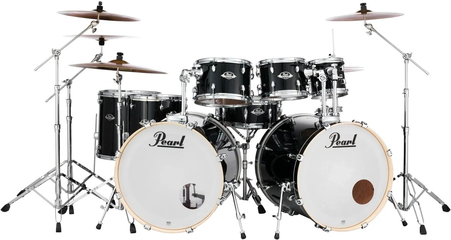 

Pearl Export EXX728DB/C Набор из 8 двойных бас-барабанов с малым барабаном - угольно-черный