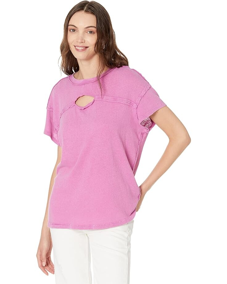 

Футболка Free People Cutout, цвет Orchid Rain