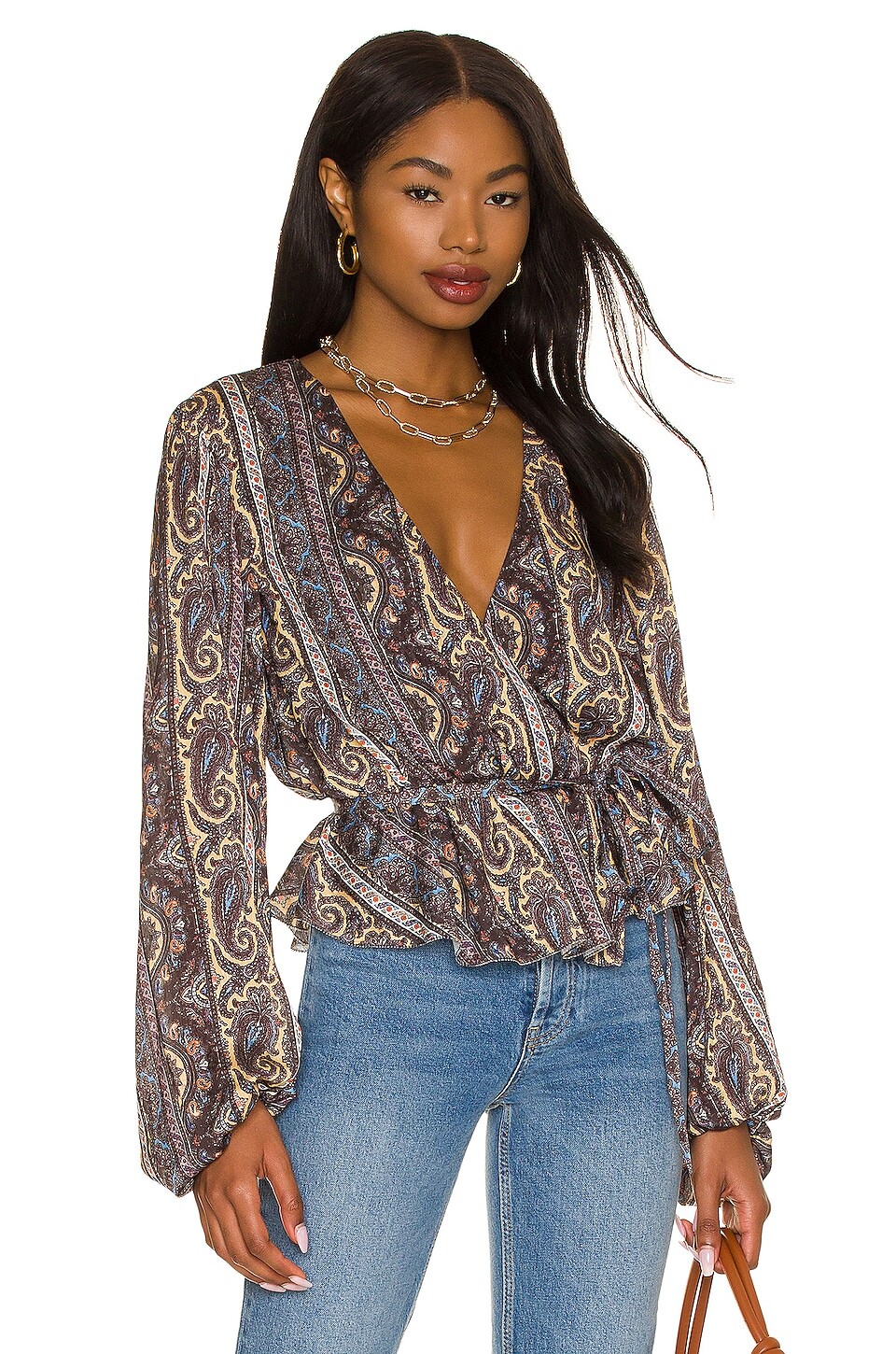 

Топ House of Harlow 1960 x REVOLVE Badia, цвет Paisley Multi