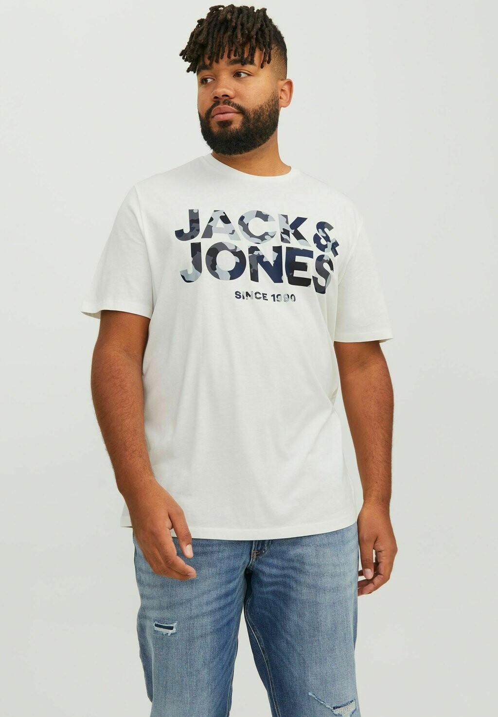 

Футболка с принтом Jack & Jones, молочный