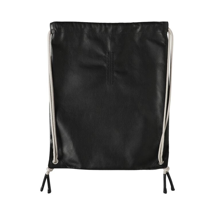 

Рюкзак Rick Owens Leather Drawstring Backpack, цвет Black/Pearl
